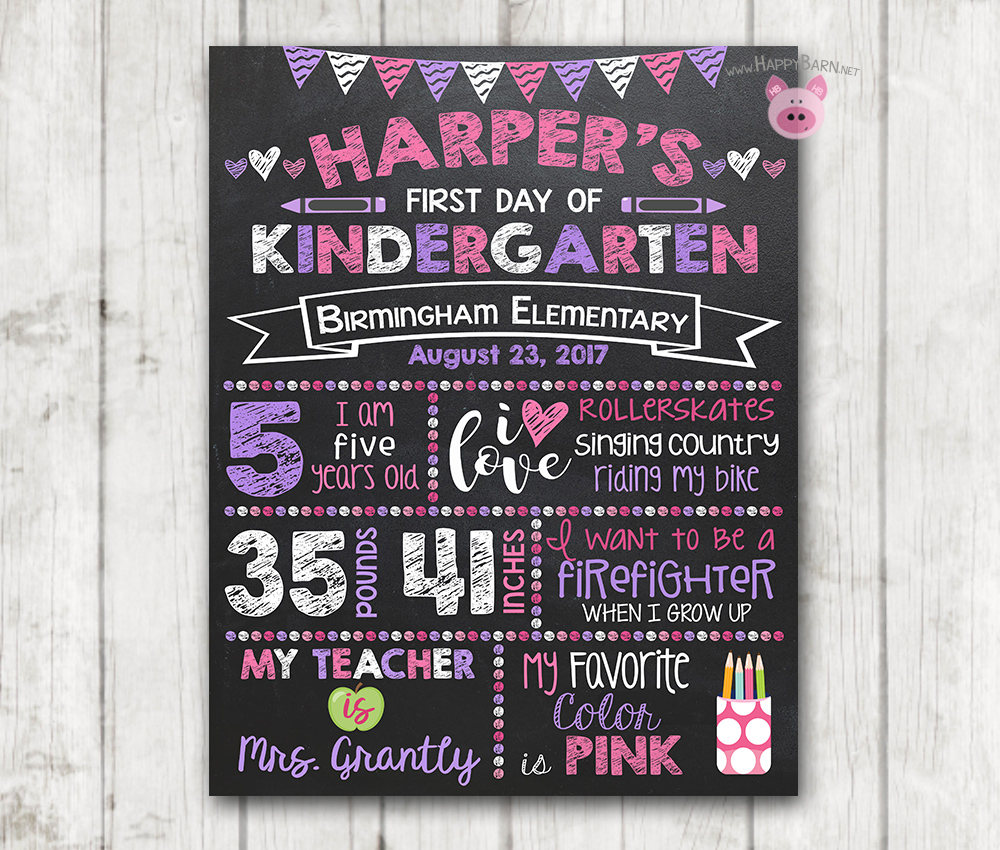 First Day of School Chalkboard Photo Sign