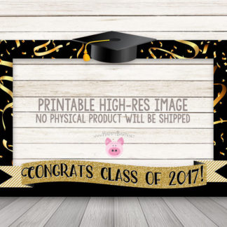 Printable Graduation Photo Booth Frame Class Of 17 Photo Booth Frame Happy Barn