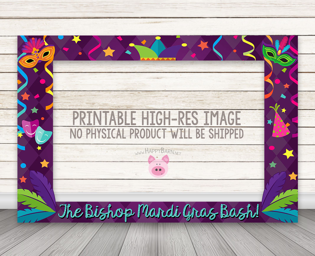 PRINTABLE Mardi Gras Photo Booth Frame – Happy Barn