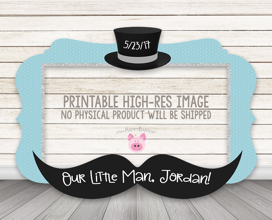 mustache photo booth props printable