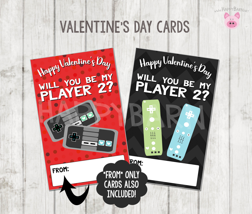 Printable Video Game Valentine s Cards Gamer Valentines Cards School Valentines Boy Gamer