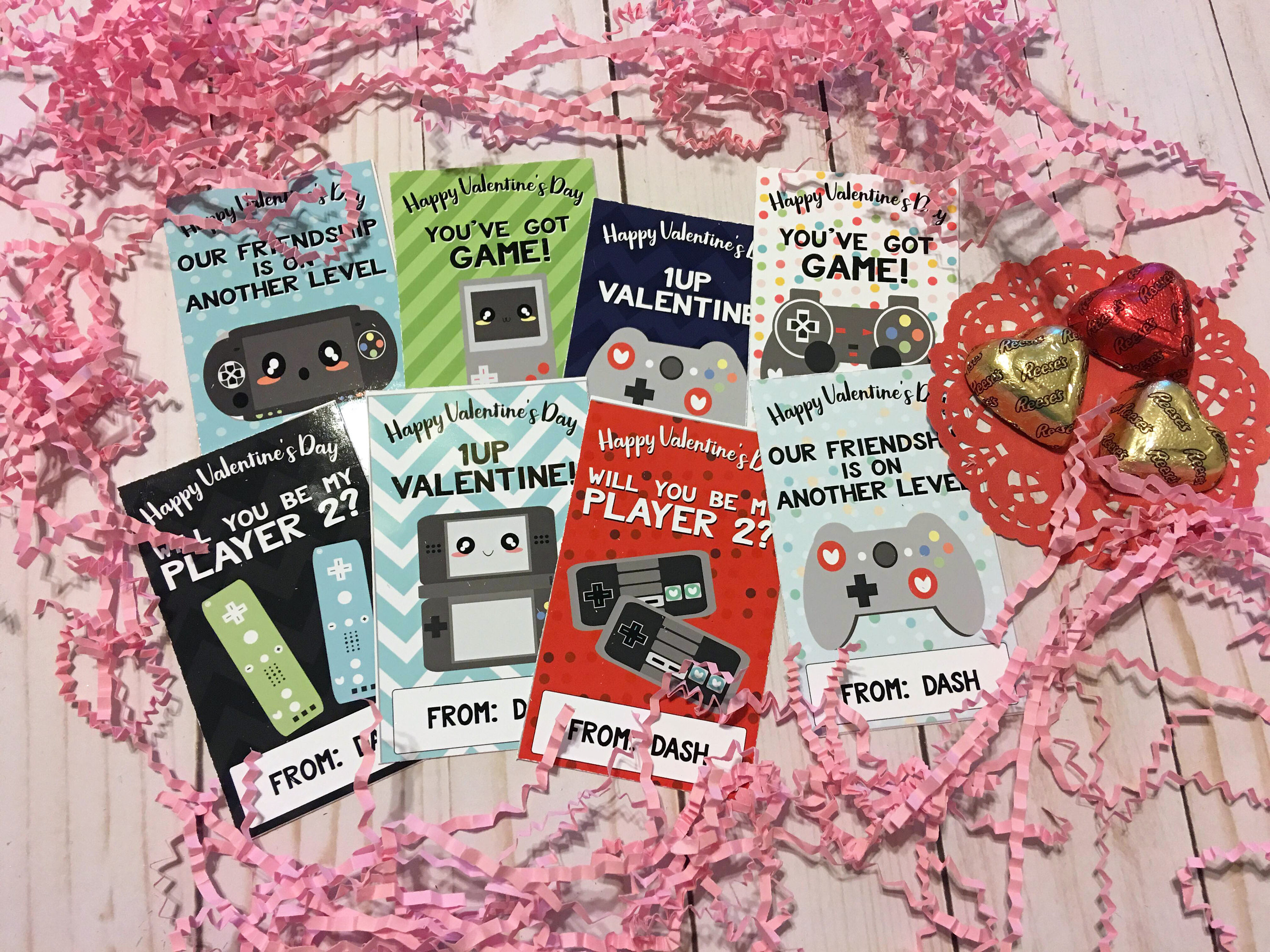 Printable Video Game Valentine s Cards Gamer Valentines Cards School Valentines Boy Gamer