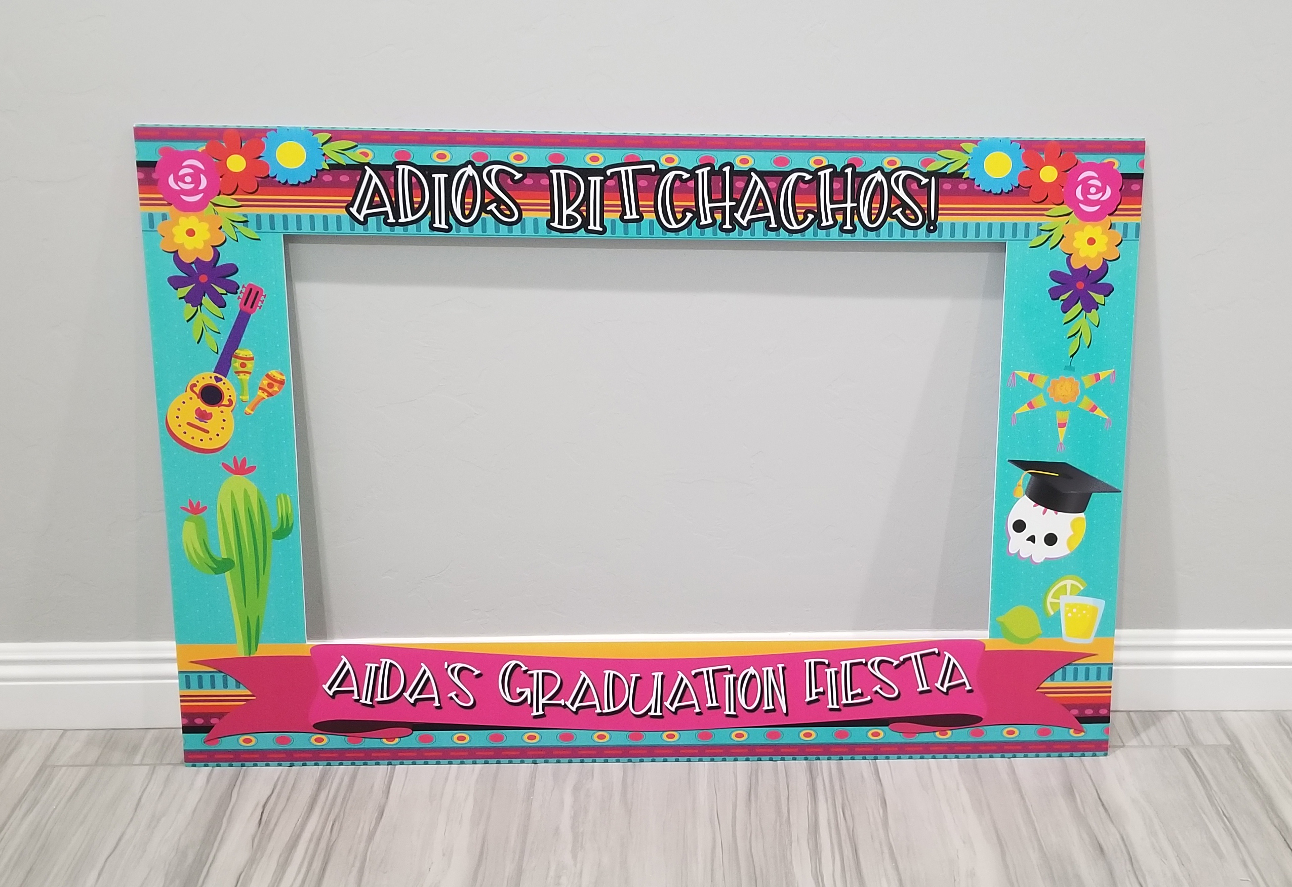 Graduation Fiesta Photo Booth Frame Prop Mexican Fiesta Photo Booth Frame Happy Barn