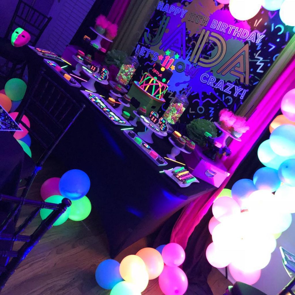 Glow Party Photo Backdrop, Neon Glow Backdrop, Paint Glow Party – Happy ...